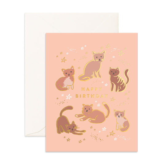Happy Birthday Cat Lover Card - Moodie Studios Fox & Fallow Flowers Coffee & Gifts