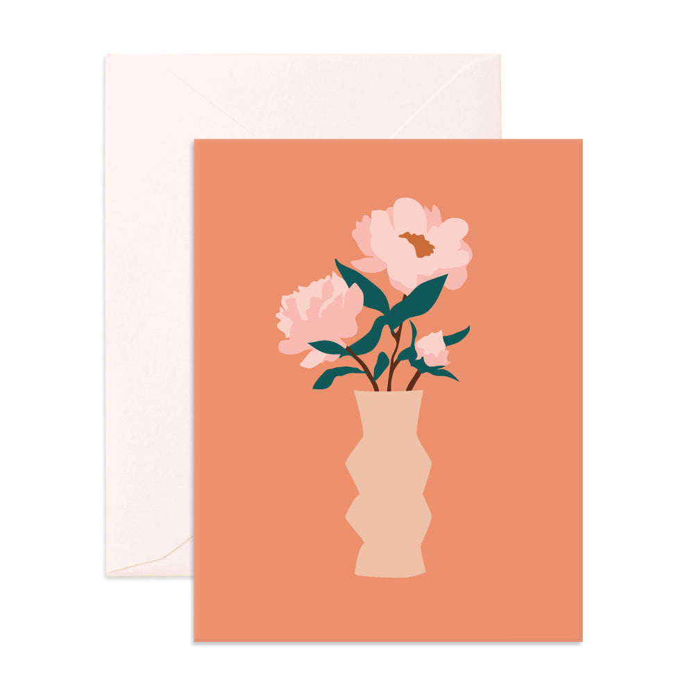 Muse Peonies Greeting Card