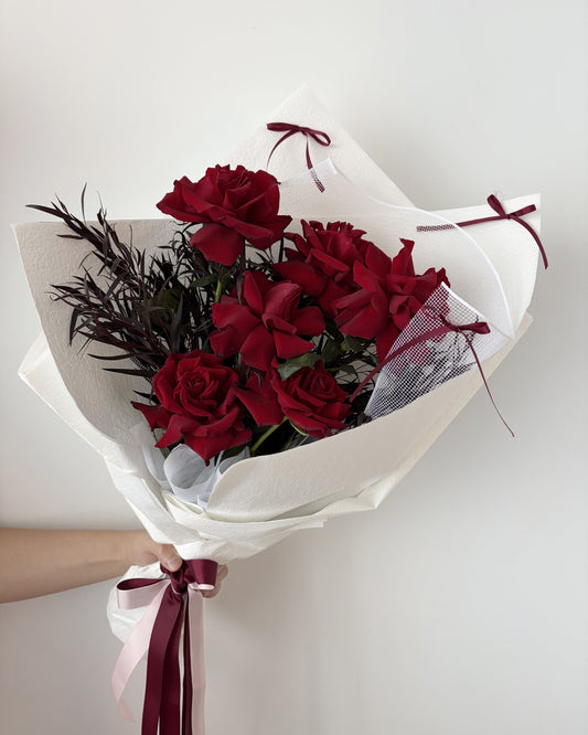 After Dark - Premium Reflexed Red Roses
