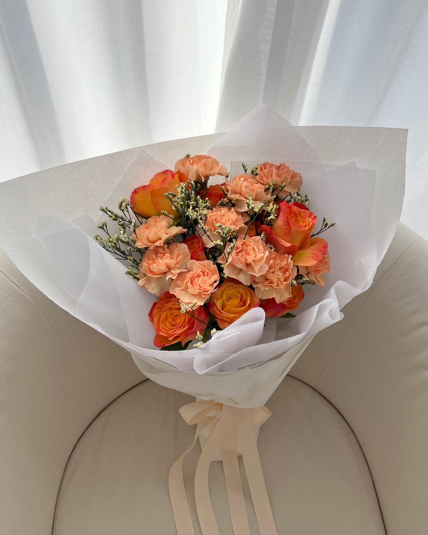 Apricute Bouquet - Moodie Studios Melbourne Florist Fresh Flowers