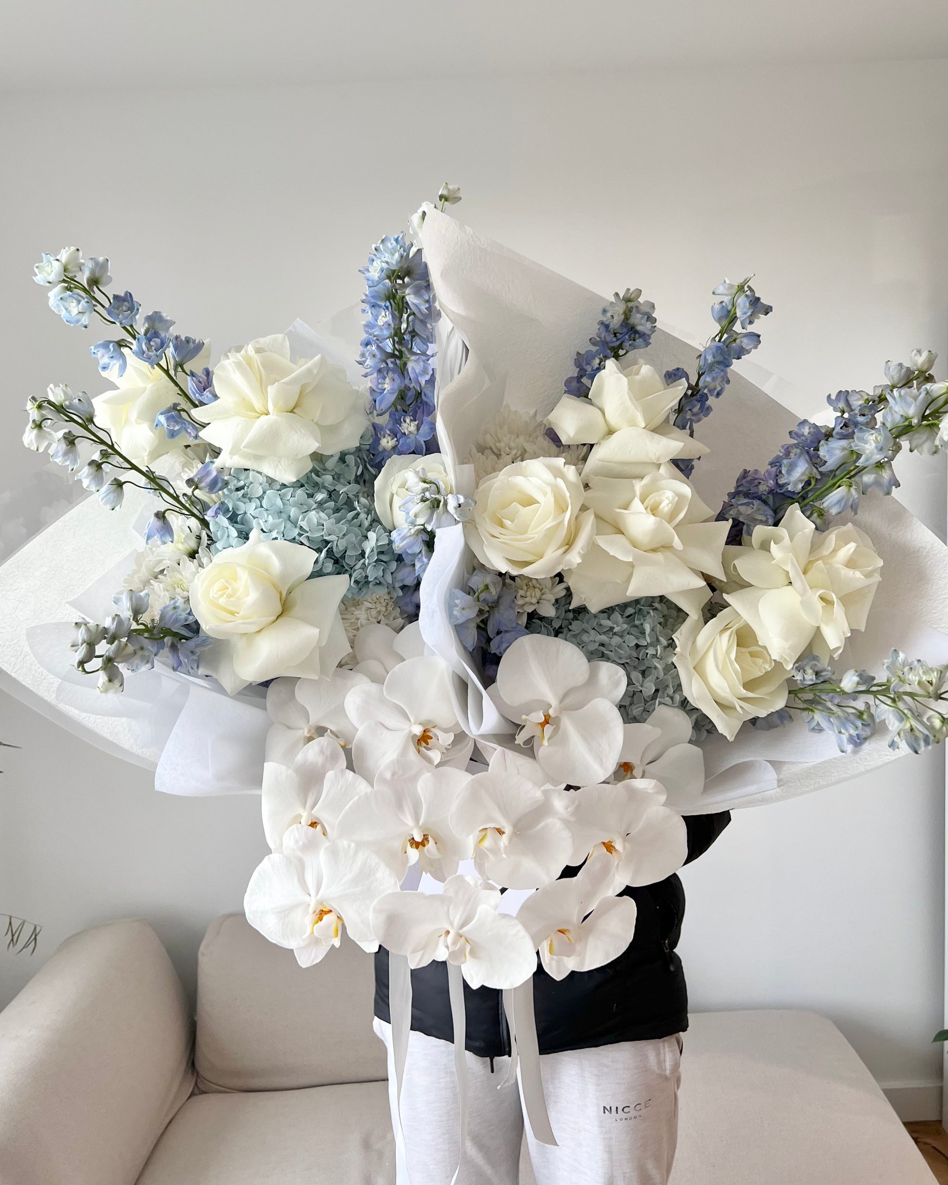 Blue Em Away Bouquet - Moodie Studios Fresh Flowers Melbourne Florist 